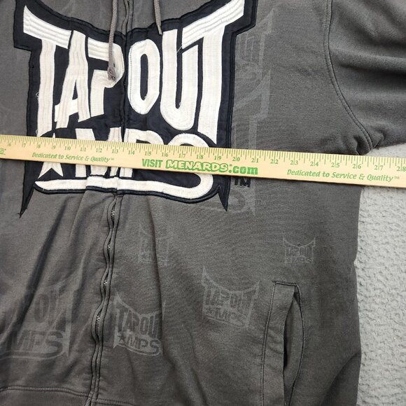 Tapout Y2K Full Zip Hoodie Sweatshirt Mens 5X MPS Tattoo MMA Gothic GREAT FADE - Picture 8 of 14